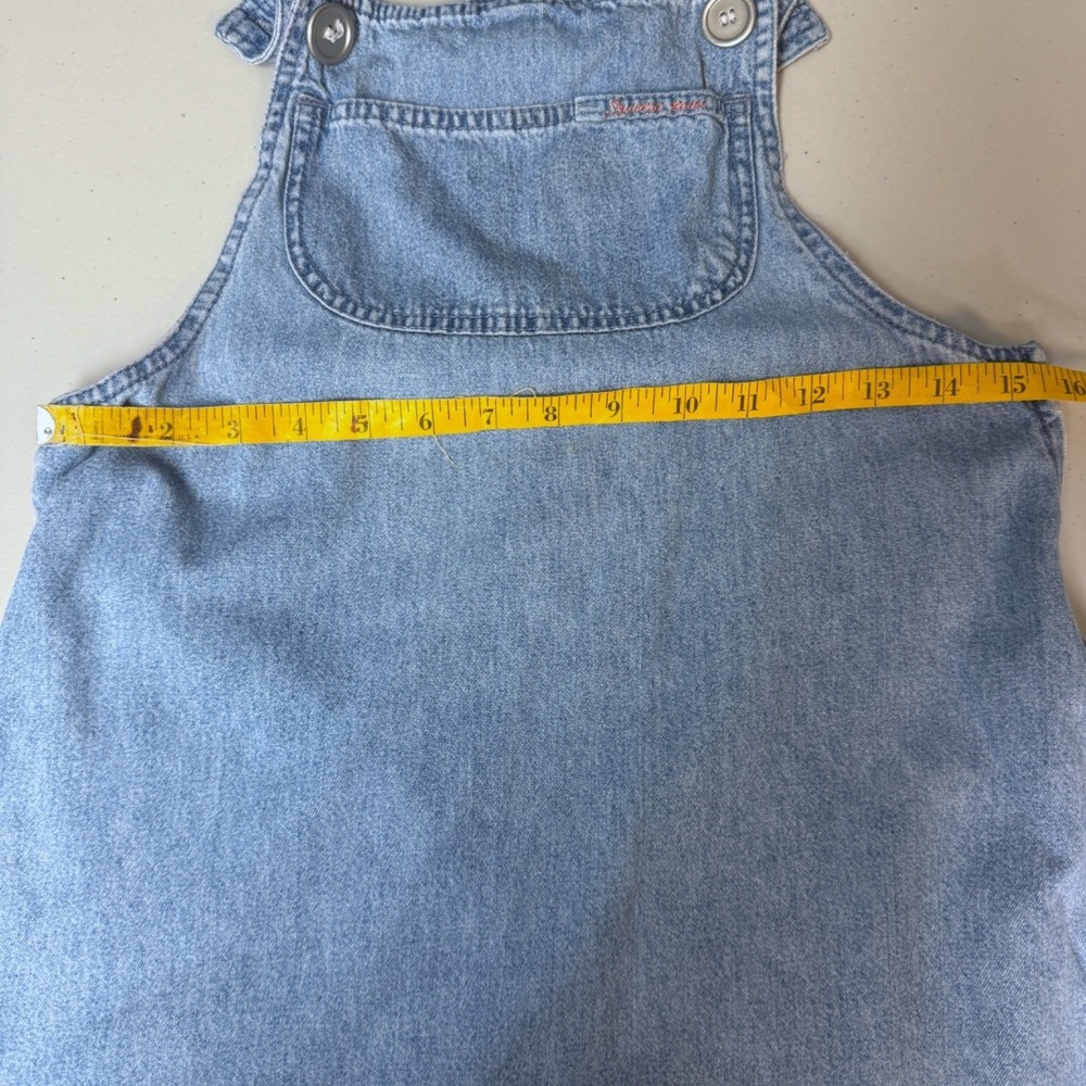 Vintage Squeeze‎ Jeans Overall Dress Women M Denim Y2K 90s Cottagecore Farmcore - Picture 4 of 9